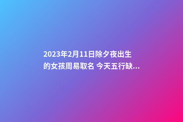 2023年2月11日除夕夜出生的女孩周易取名 今天五行缺什么